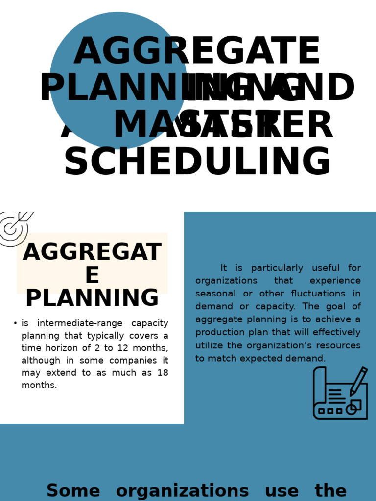 Aggregate Planning and Master Scheduling | PDF | Demand | Planning