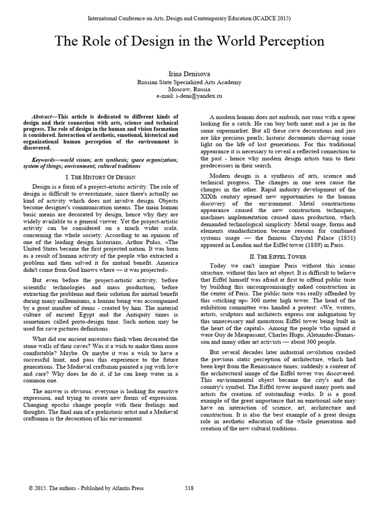 Design's Impact on World Perception | PDF | Design | Graphic Design