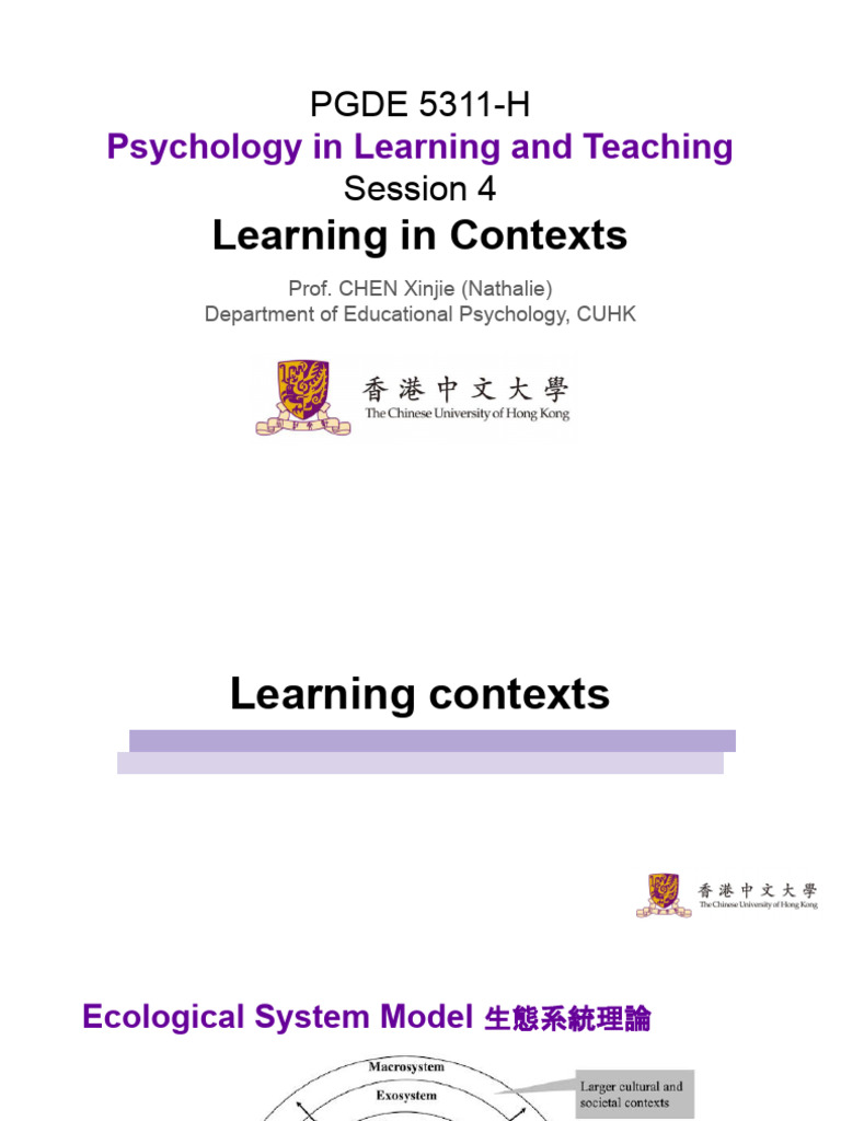 Session 4 - Edu Psy - 5311-H | PDF | Reinforcement | Learning