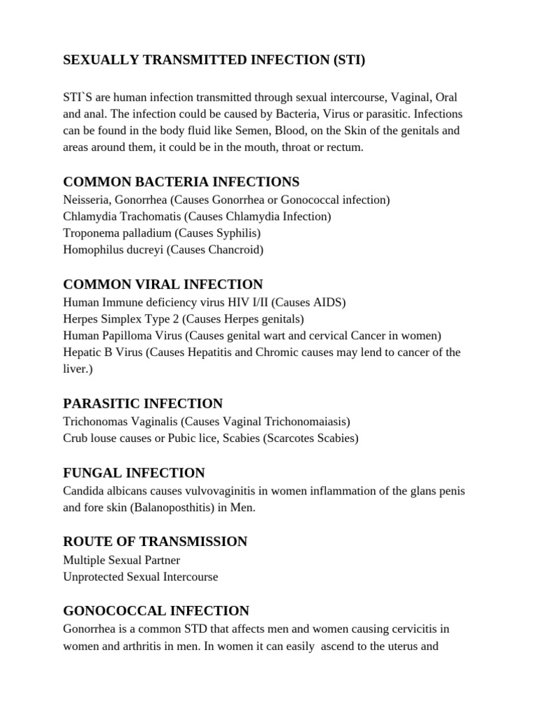 Sexually Transmitted Infection - 02.12.24 | PDF | Sexually Transmitted ...