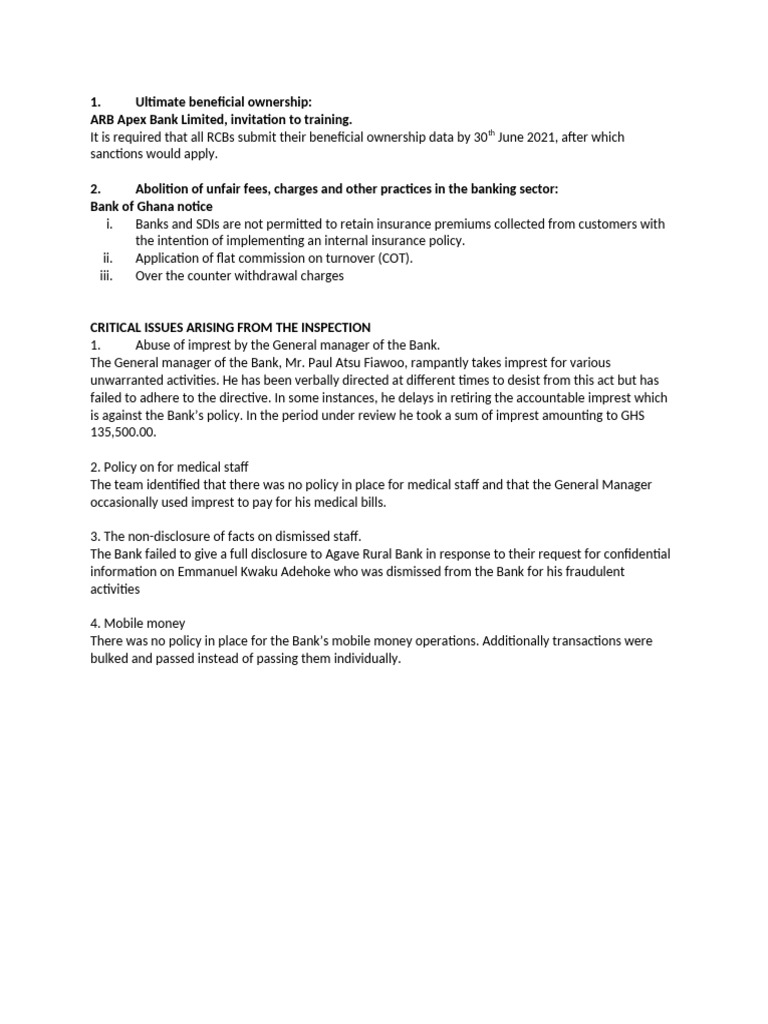 Highlight From ARB Apex Correspondence File - Asubonten | PDF