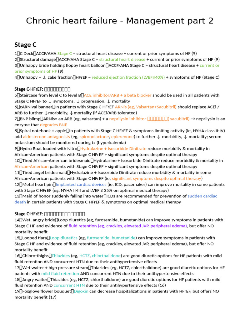 Stage C Heart Failure Management Guide | PDF | Heart Failure | Diseases ...