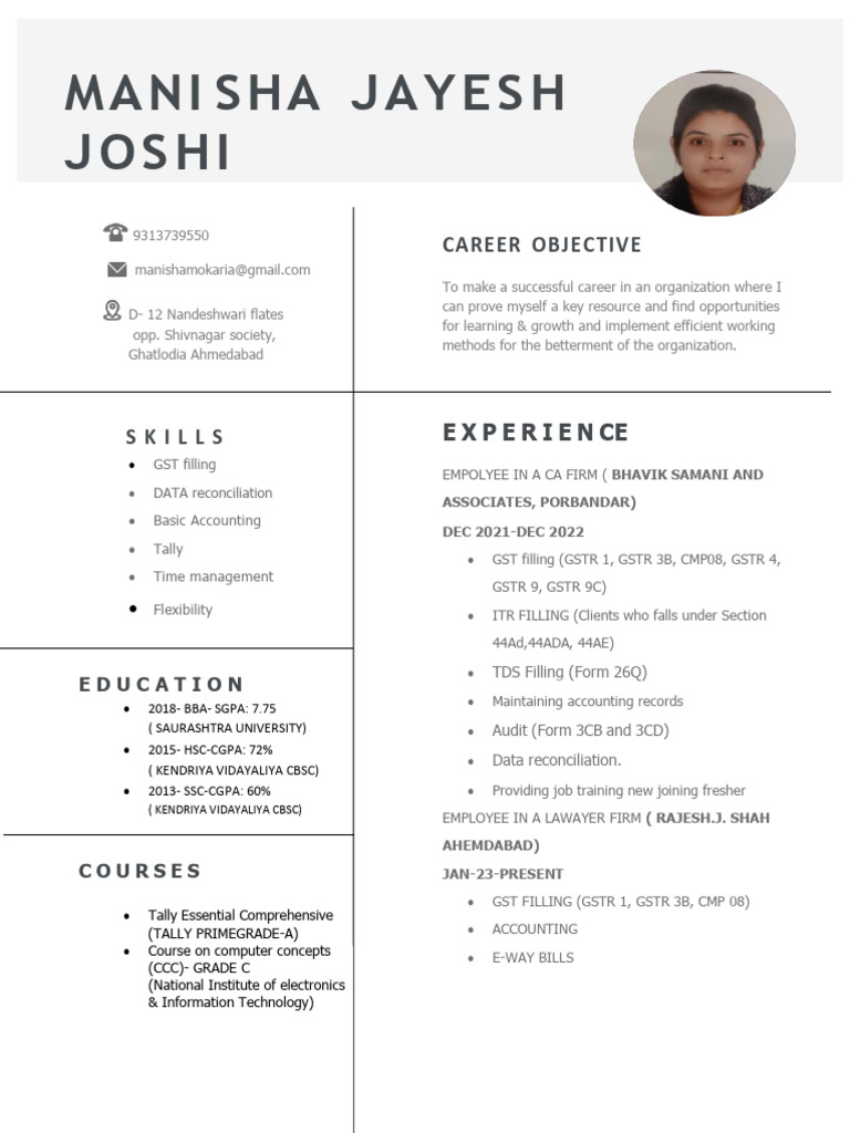 manisha+Joshi+cv+ | PDF