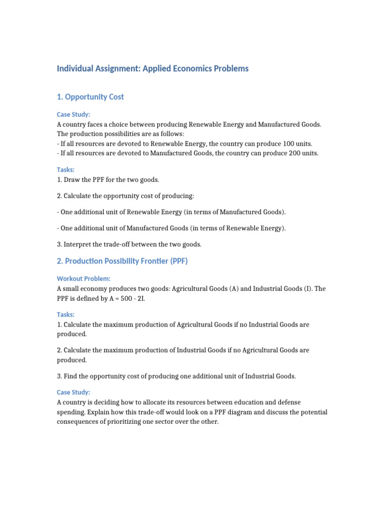 Applied Economics Assignment | PDF | Supply And Demand | Demand
