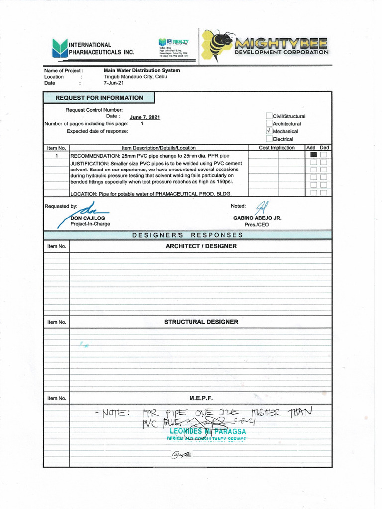 32mm PPR Pipe Size Guidelines | PDF