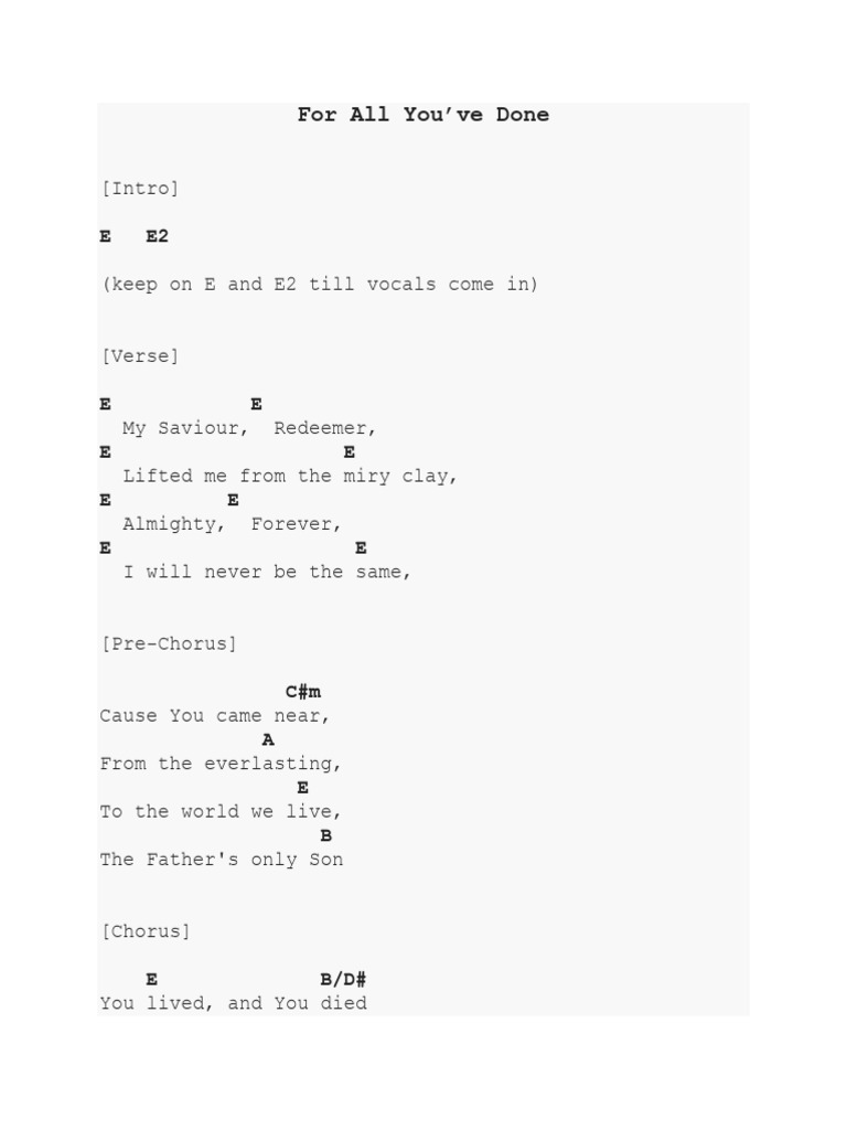 Christian Worship Song Lyrics Pdf Song Structure Religious Belief