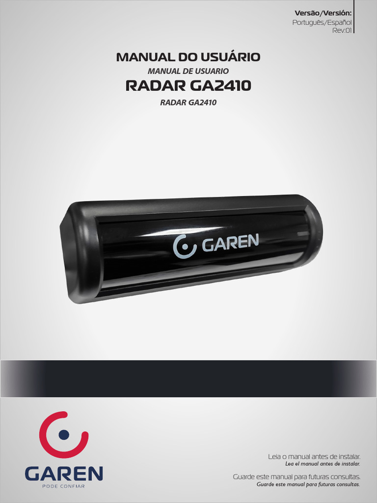 Manual do Usuário do Radar GA2410 | PDF | Radar | Diodo emissor de luz