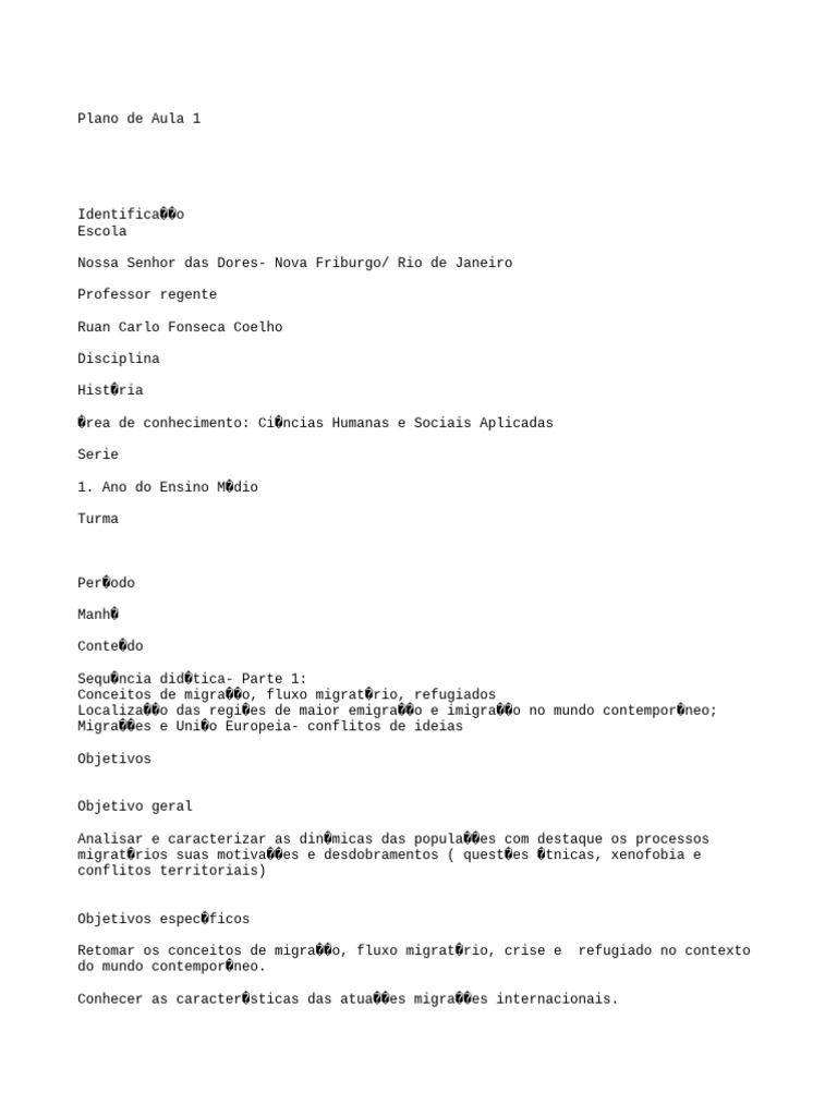 Plano de Aula | PDF