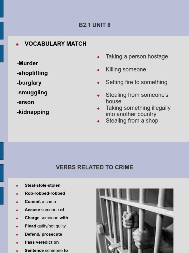 B2.1 UNIT 8 | PDF | Theft | Crimes