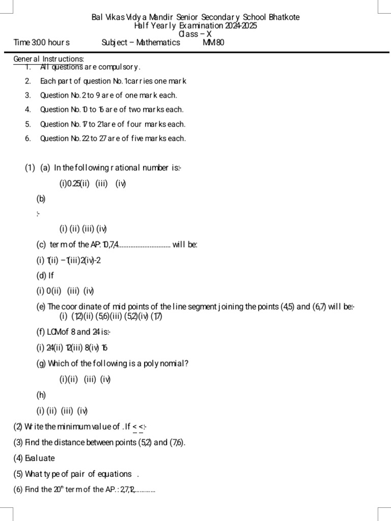 10 TH Maths | PDF