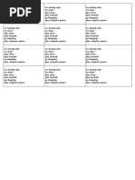 Indoor Outdoor Games Chart | PDF