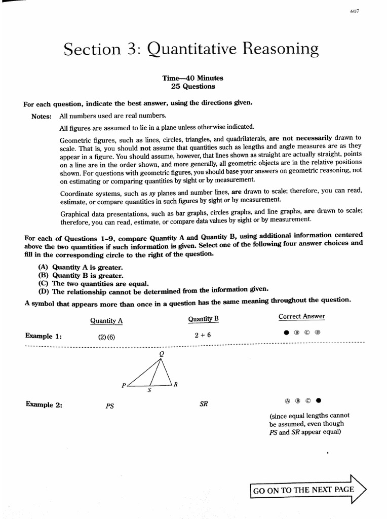 Quant Practice Test 6 Grubers | PDF