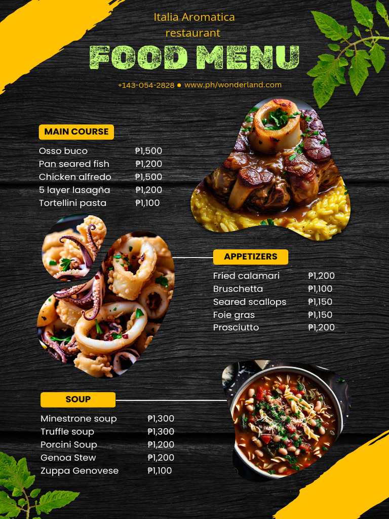 Olive Garden Menu Highlights | PDF