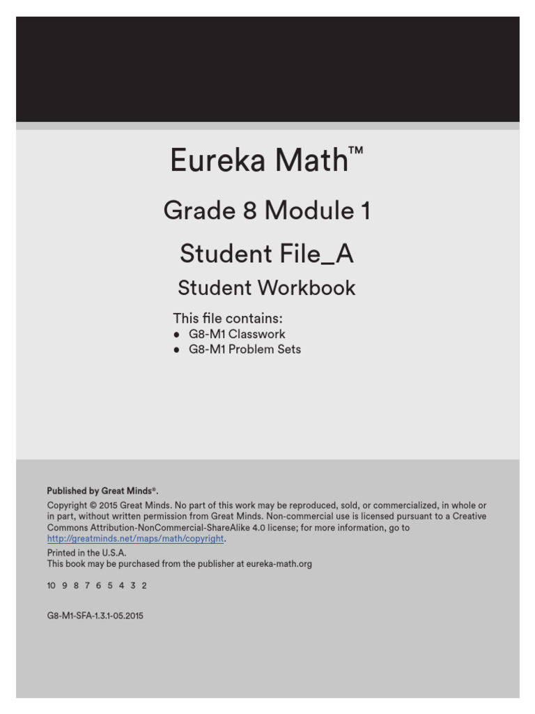 g8 m1 Student Wkbook v1 3 1 | PDF | Exponentiation | Multiplication