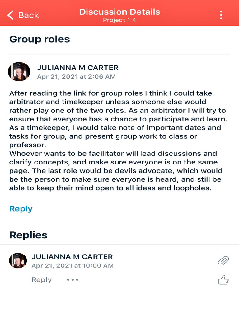Project 1 - Group Roles and Norms | PDF