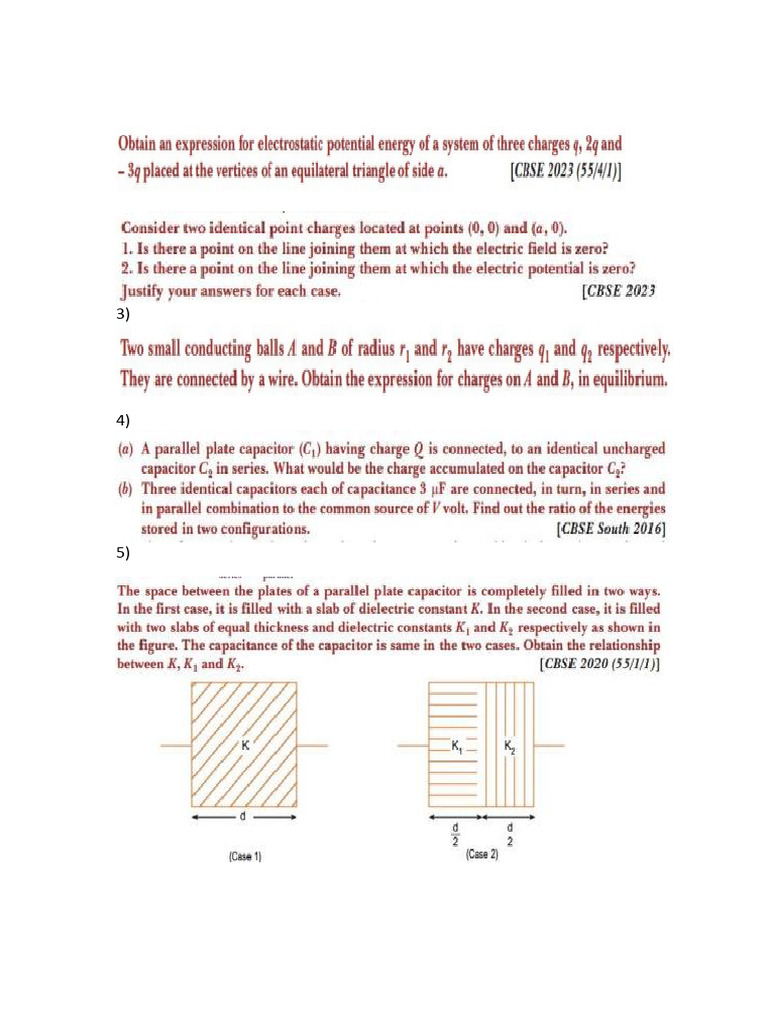 Electrostatics 2 Num | PDF