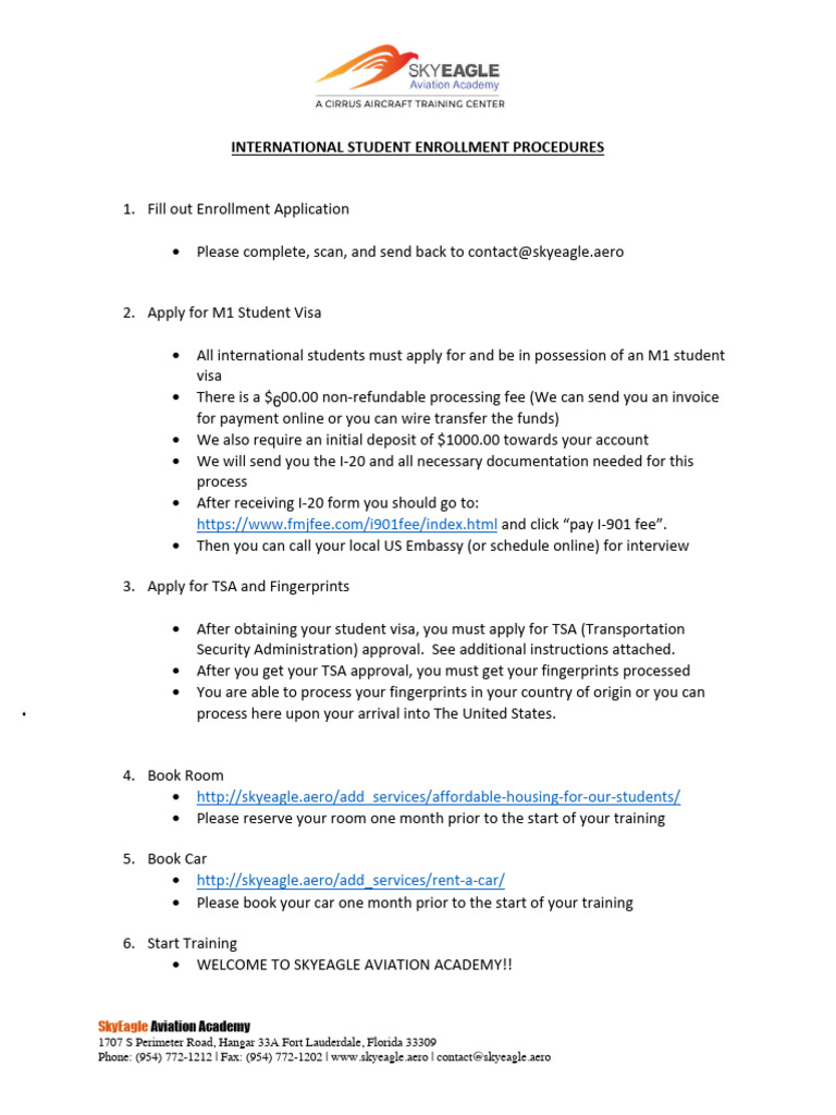 International Student Instructions - 2 | PDF