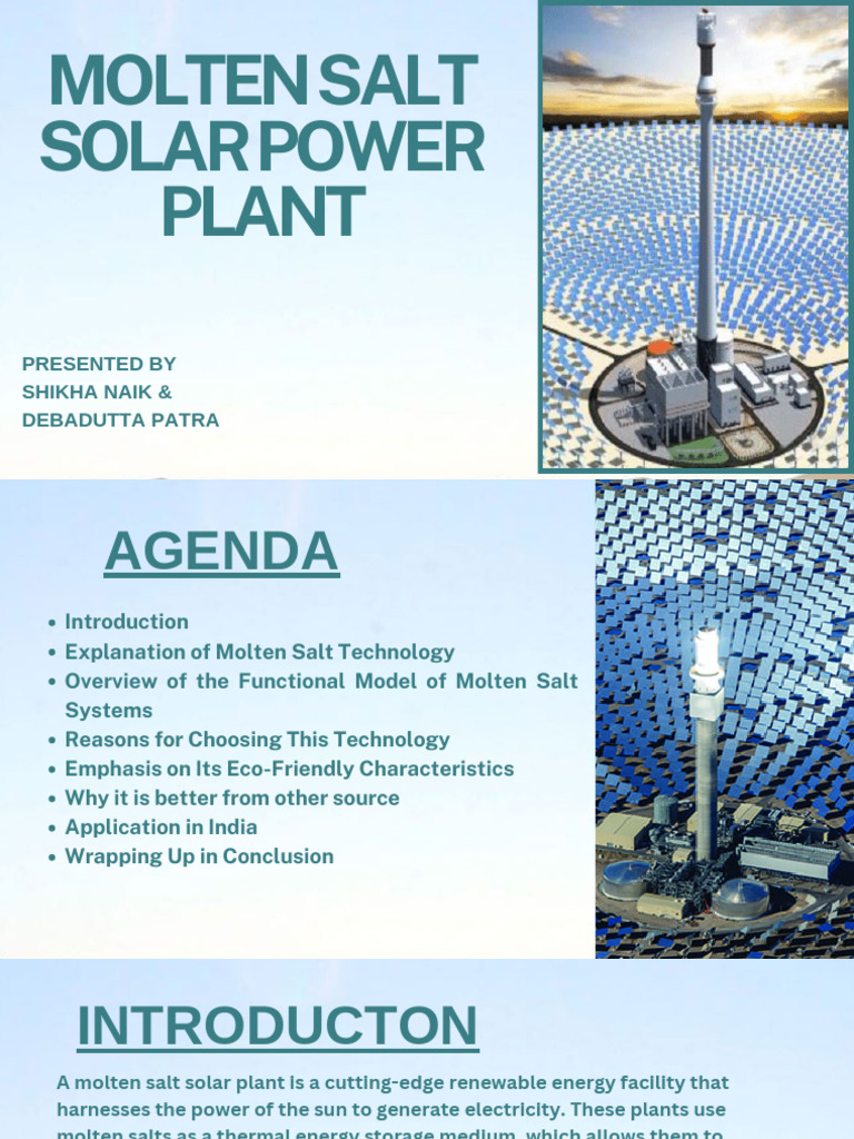 Molten Salt Solar Power in India | PDF | Solar Energy | Energy Storage