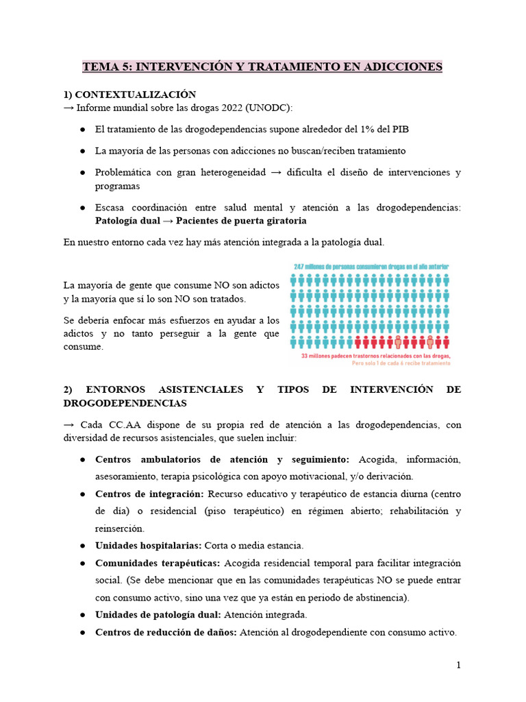 Intervención y Tratamiento en Adicciones | PDF | La dependencia de ...