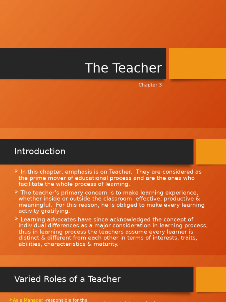 Essential Roles and Qualities of Teachers | PDF | Learning | Teachers