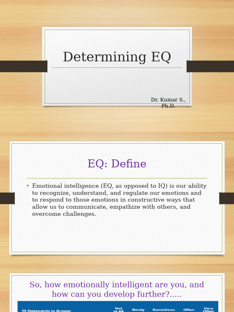 Understanding Emotional Intelligence (EQ) | PDF | Emotional ...