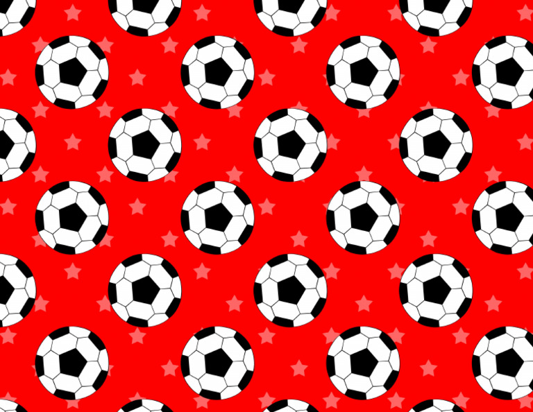 Free Landscape Red Star Large Soccer Ball Pattern Paper | PDF