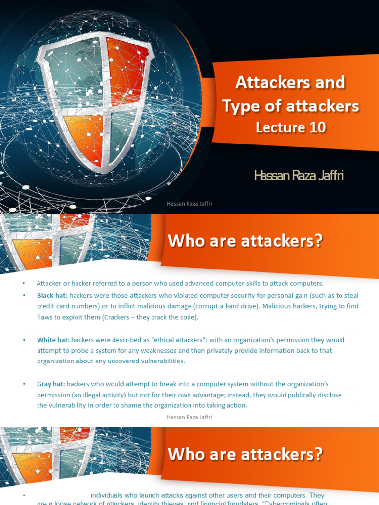 Types of Cyber Attackers Explained | PDF | Security | Computer Security