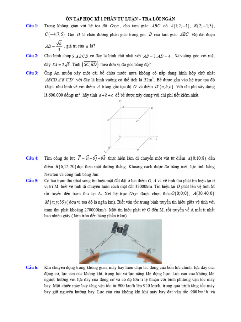 On Tap Hoc Ki 1 Tu Luan TLN | PDF