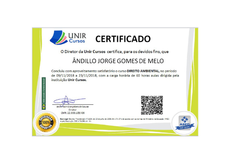 Certificado 1 | PDF