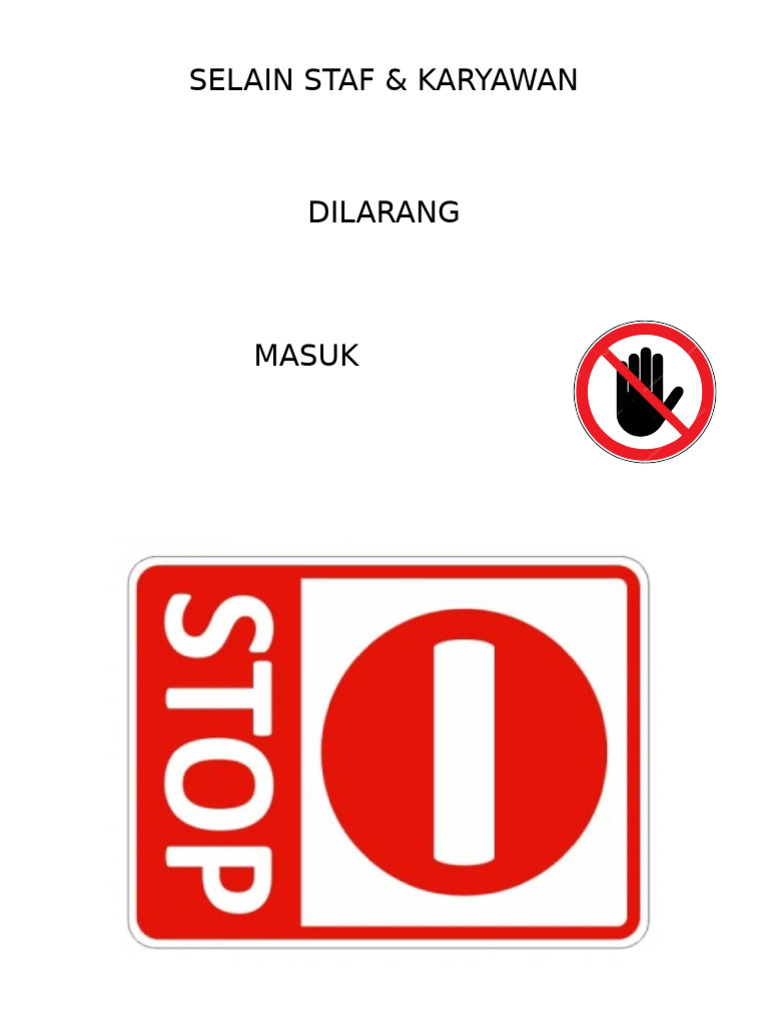 Tanda Stop | PDF