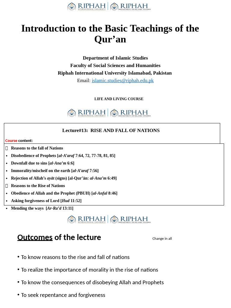 Rise and Fall of Nations in Islam | PDF | Prophets And Messengers In ...