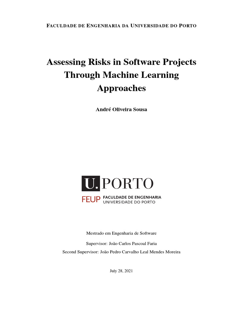 Assessing Risks in Software Projects Through Machine Learning ...