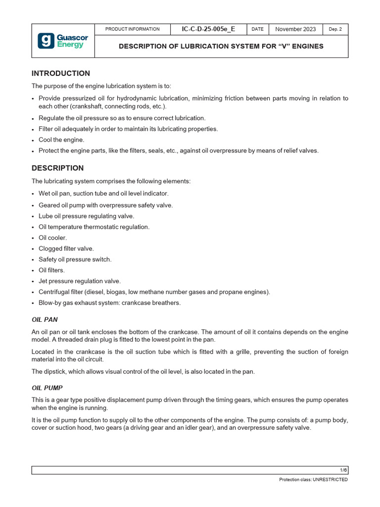V-Engine Lubrication System Overview | PDF | Pump | Valve