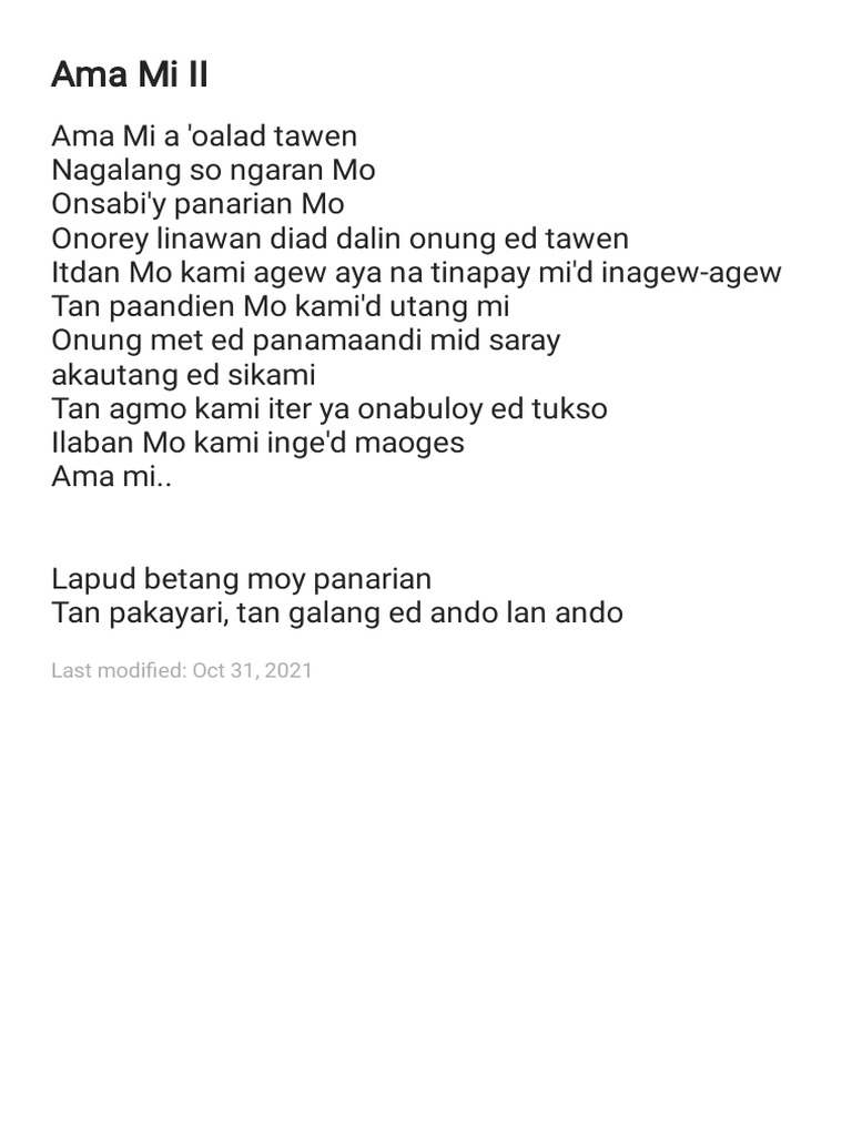 Ama Mi II | PDF