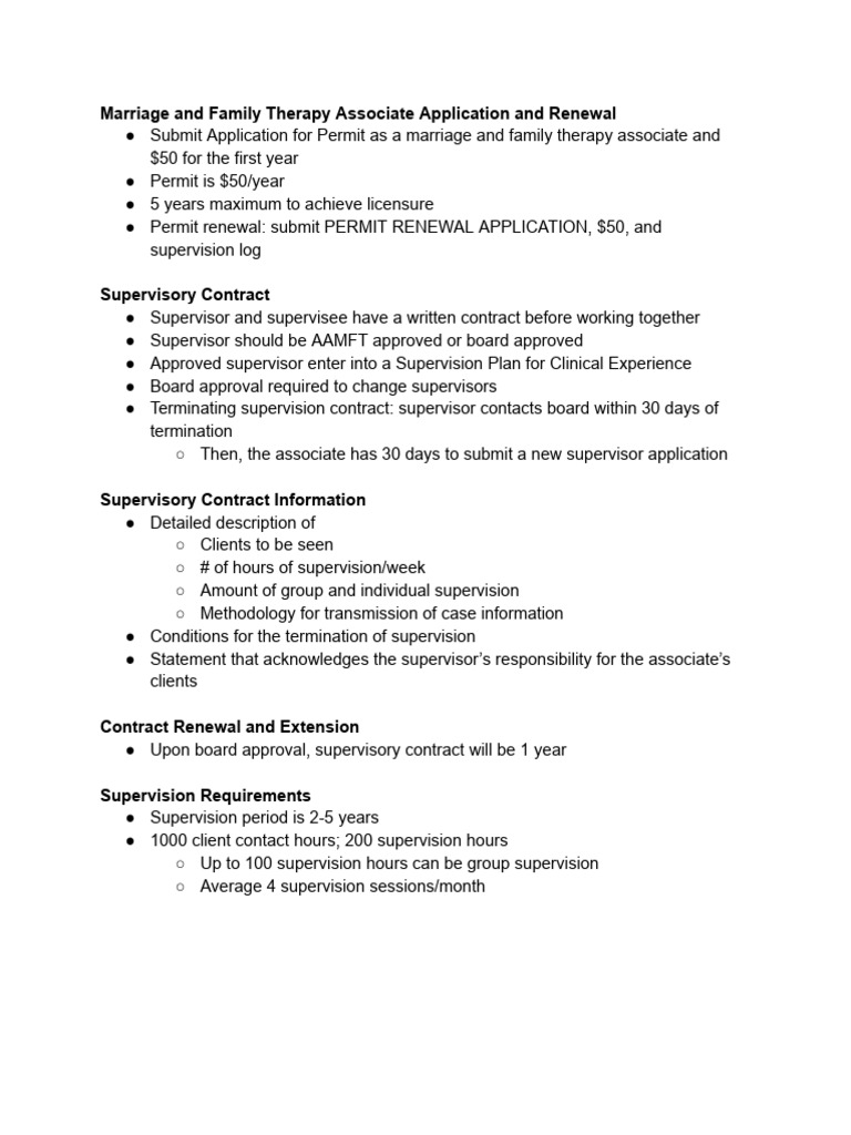 KY Marriage and Family Therapy Associate | PDF