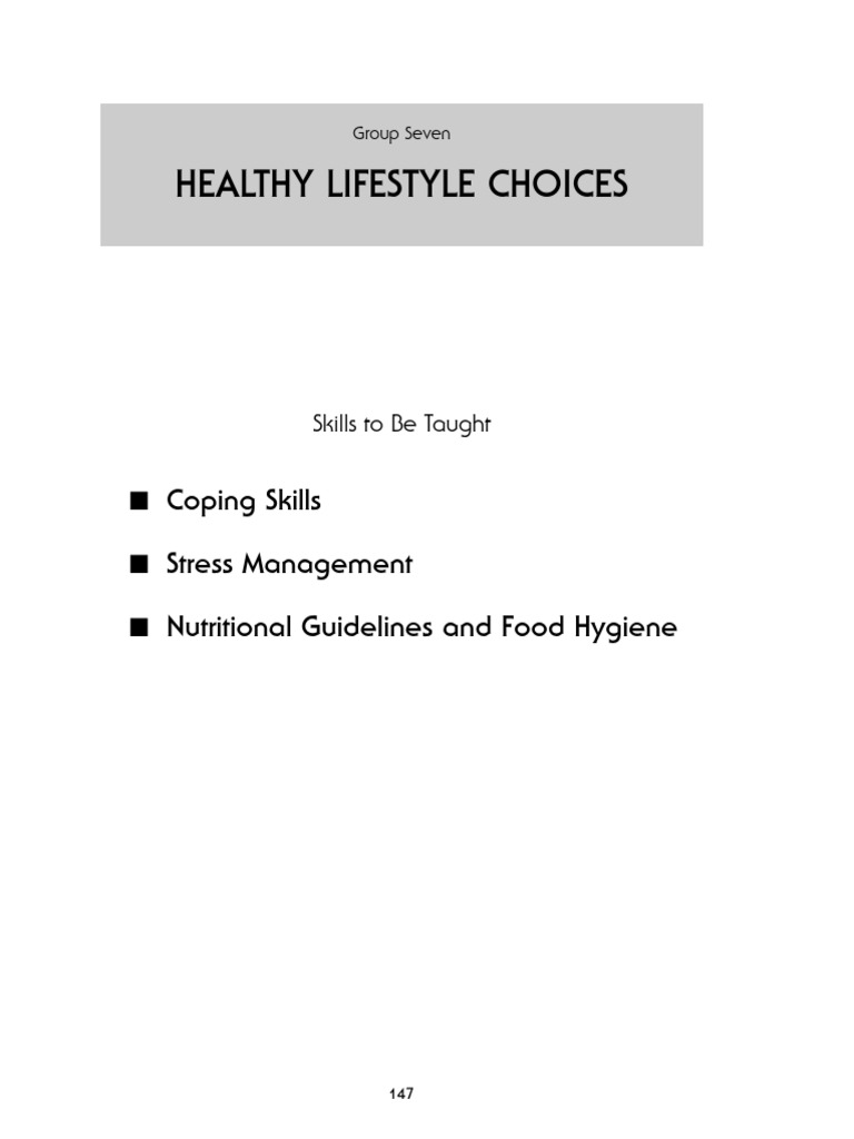 Healthy Lifestyle Choices Workshop Guide | PDF | Breathing | Stress ...