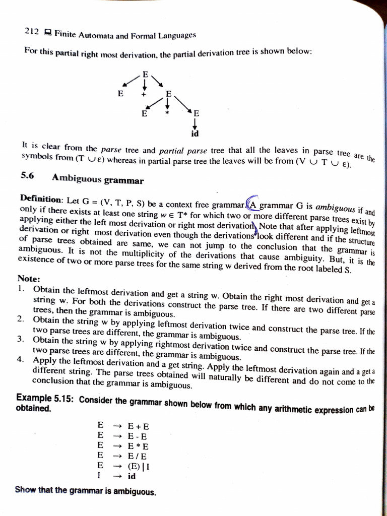 ambiguous grammar examples | PDF | Parsing | Language Mechanics