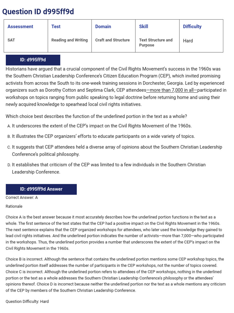 TExt Structure and Purpose - Craft and Structure | PDF | Hypothesis | Sat