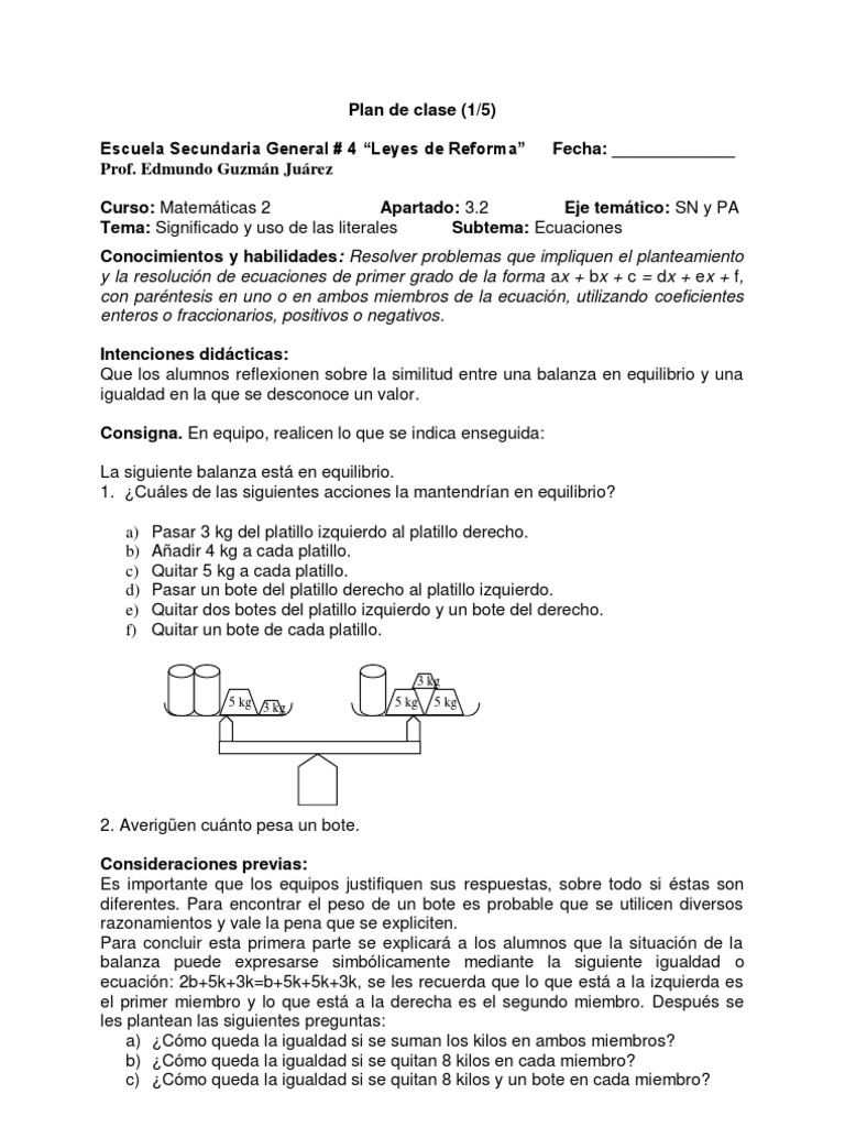 Plan de Clase Mate | PDF