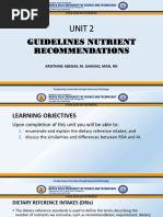 RENI: Energy and Nutrient Guidelines | PDF | Nutrients | Nutrition