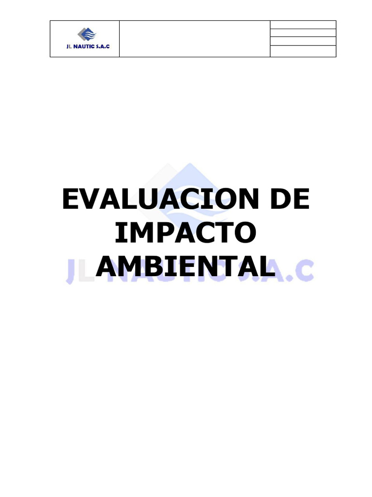 Evaluación de Impacto Ambiental en Construcción | PDF | Evaluación del ...