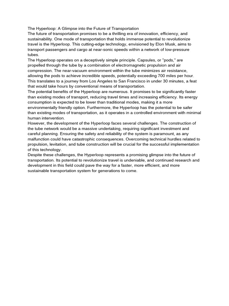 The Future of Transportation | PDF