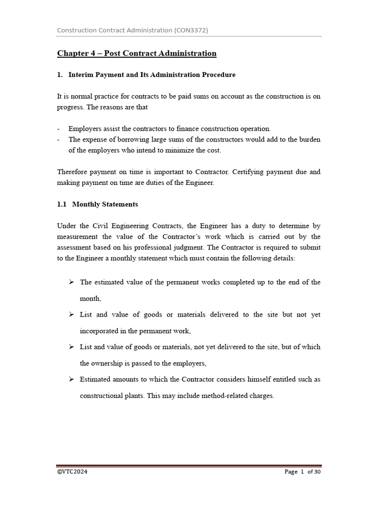 Post-Contract Administration Guide | PDF | Mediation | Arbitration