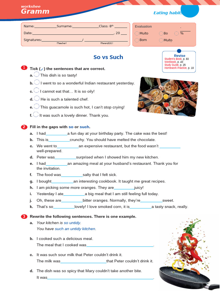 so_vs_such | PDF | Eating Behaviors Of Humans | Food And Drink Preparation