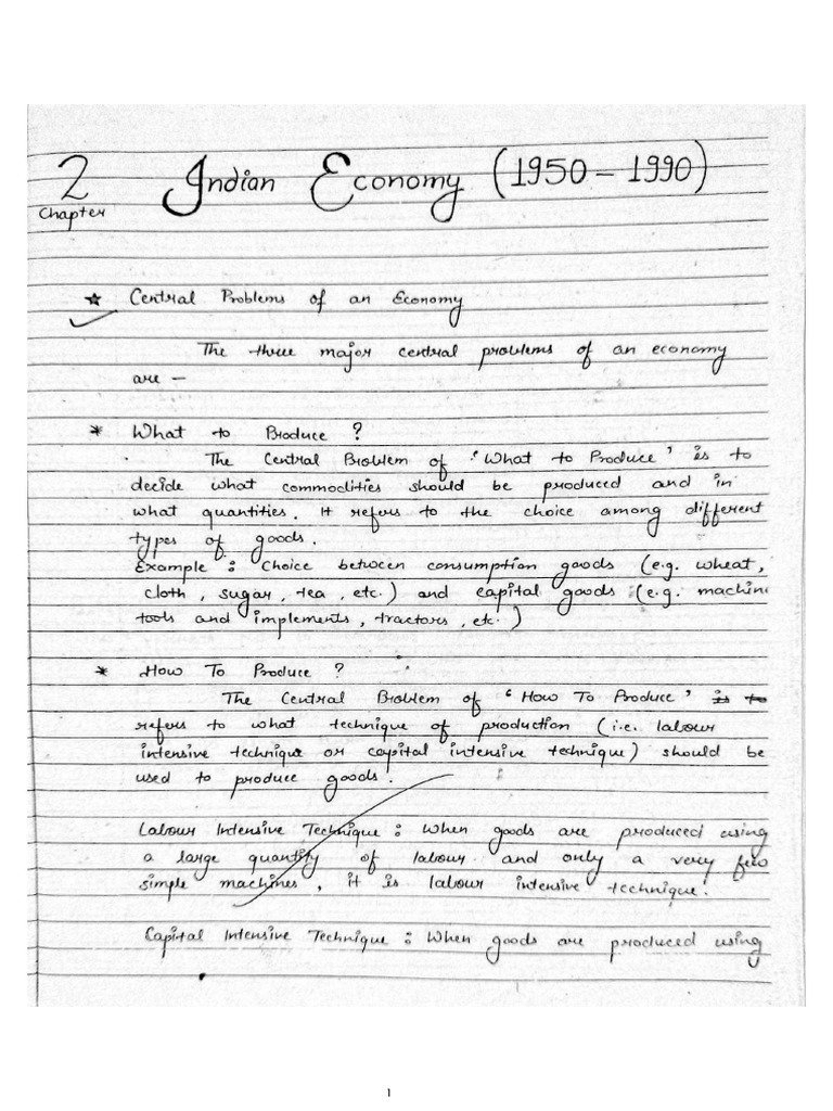 Chapter Indian Economy 1950 1990 Pdf