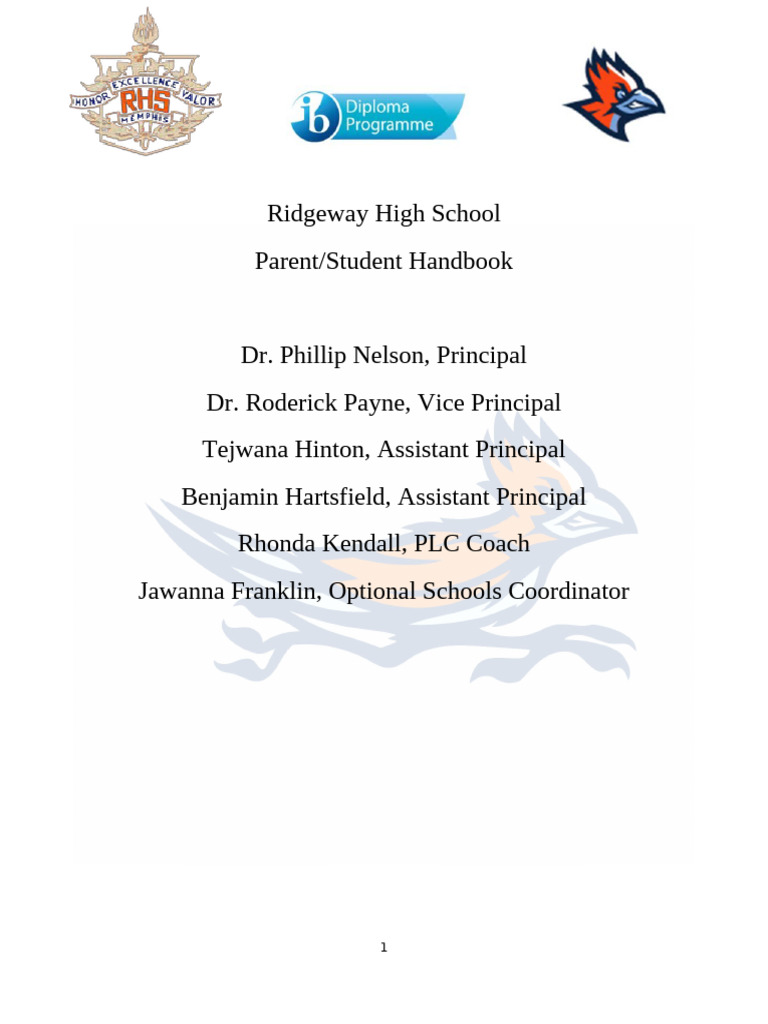Ridgeway High School Parent Handbook | PDF | Advanced Placement ...