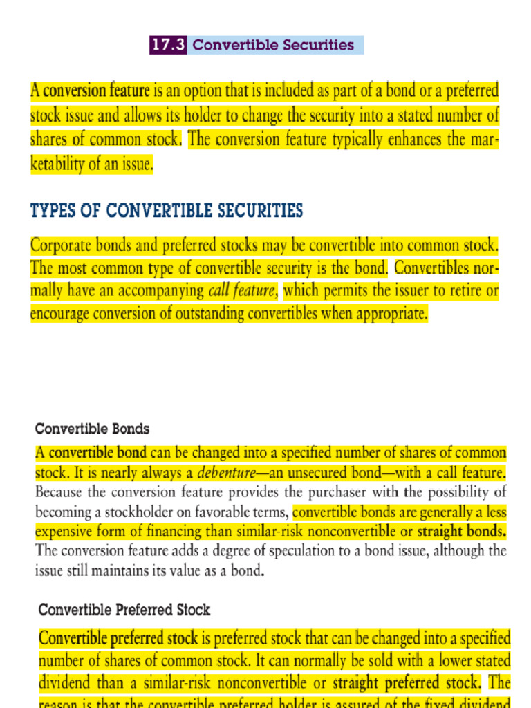 Convertibles | PDF