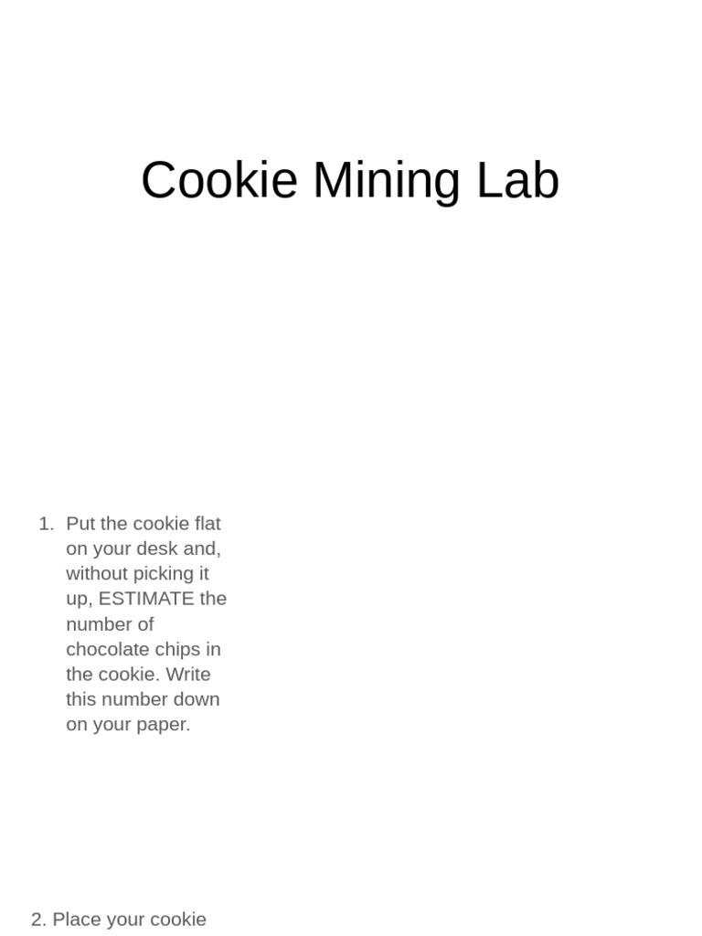 Cookie Mining Activity Guide | PDF