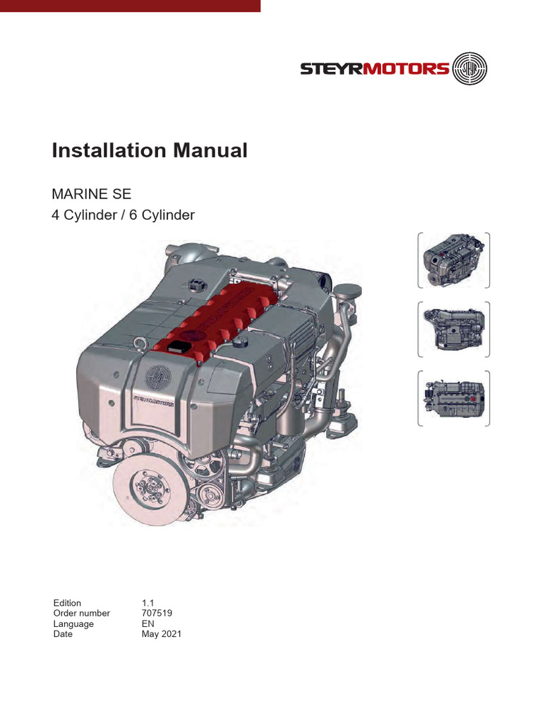 Steyr Motors Marine Engine Installation Guide | PDF | Propeller | Safety