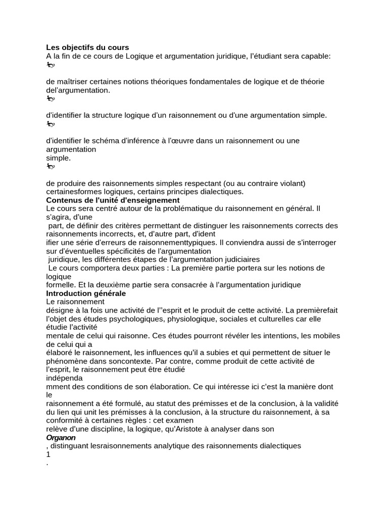 Logique et Argumentation Juridique | PDF | Rhétorique | Sujet (Grammaire)